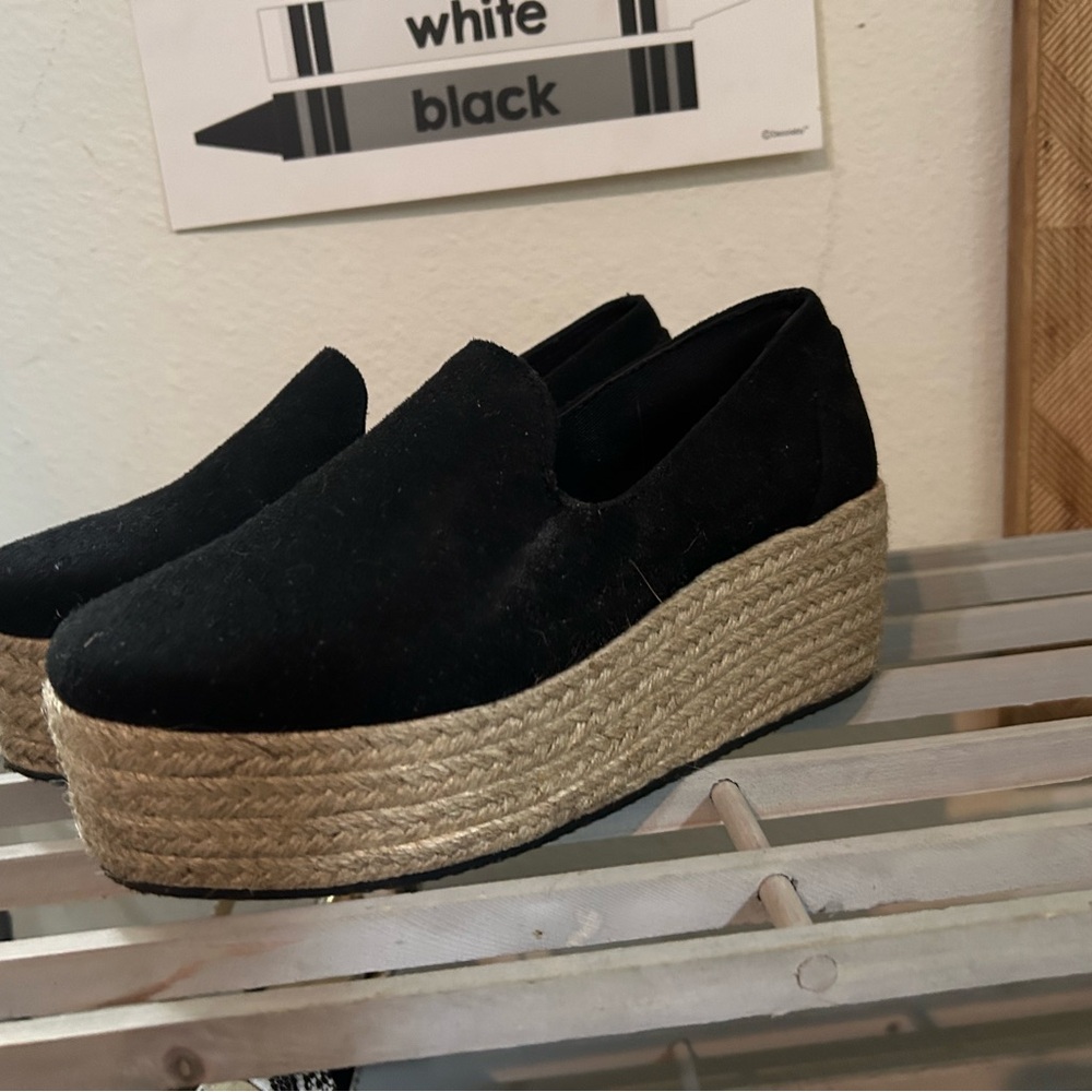 Black Platform Espadrille Women Shoes